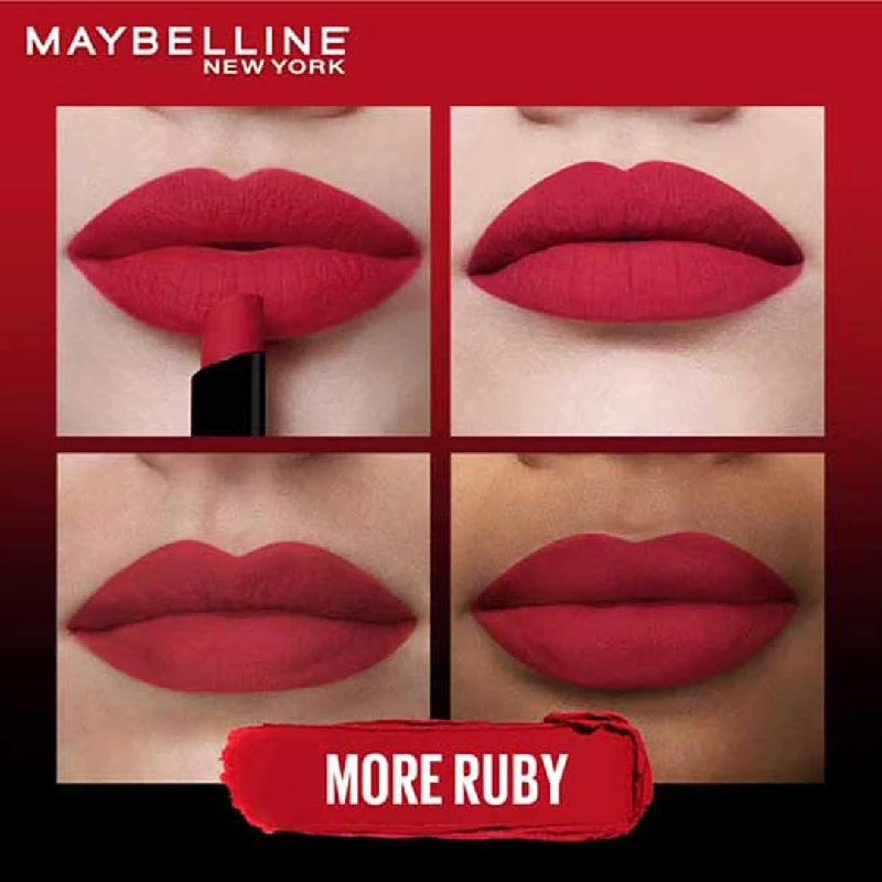 Maybelline New York Lipstick, 199 More Ruby-3.webp